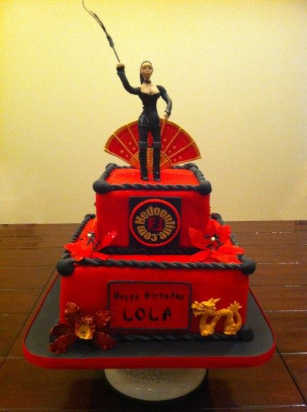 Asian theme birthday cake for a Special Client