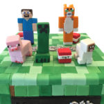 Minecraft style birthday cake for James