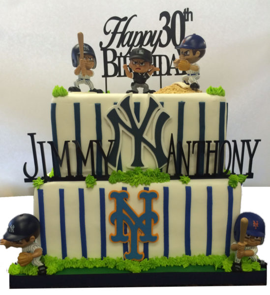 Double Team Sports Birthday Cake