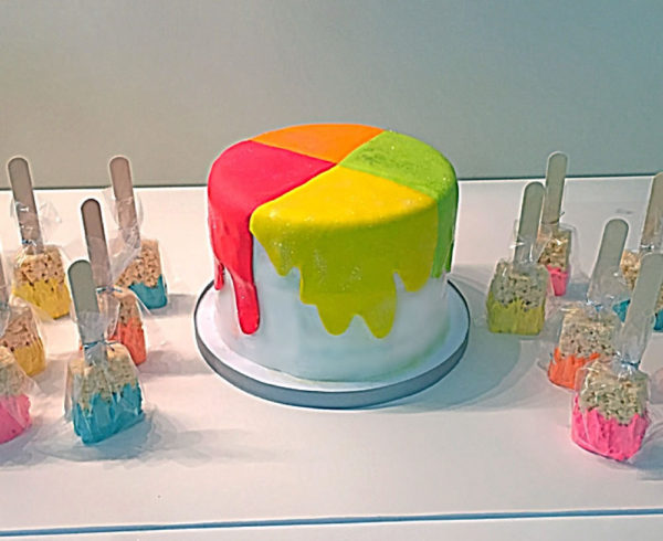 Paint Color Birthday Cake for Artist in New York